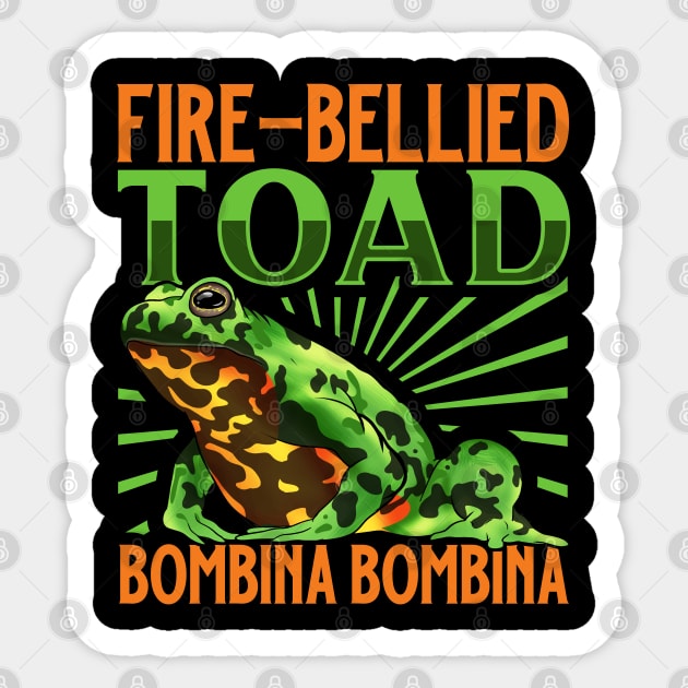 Fire-bellied Toad Sticker by Modern Medieval Design